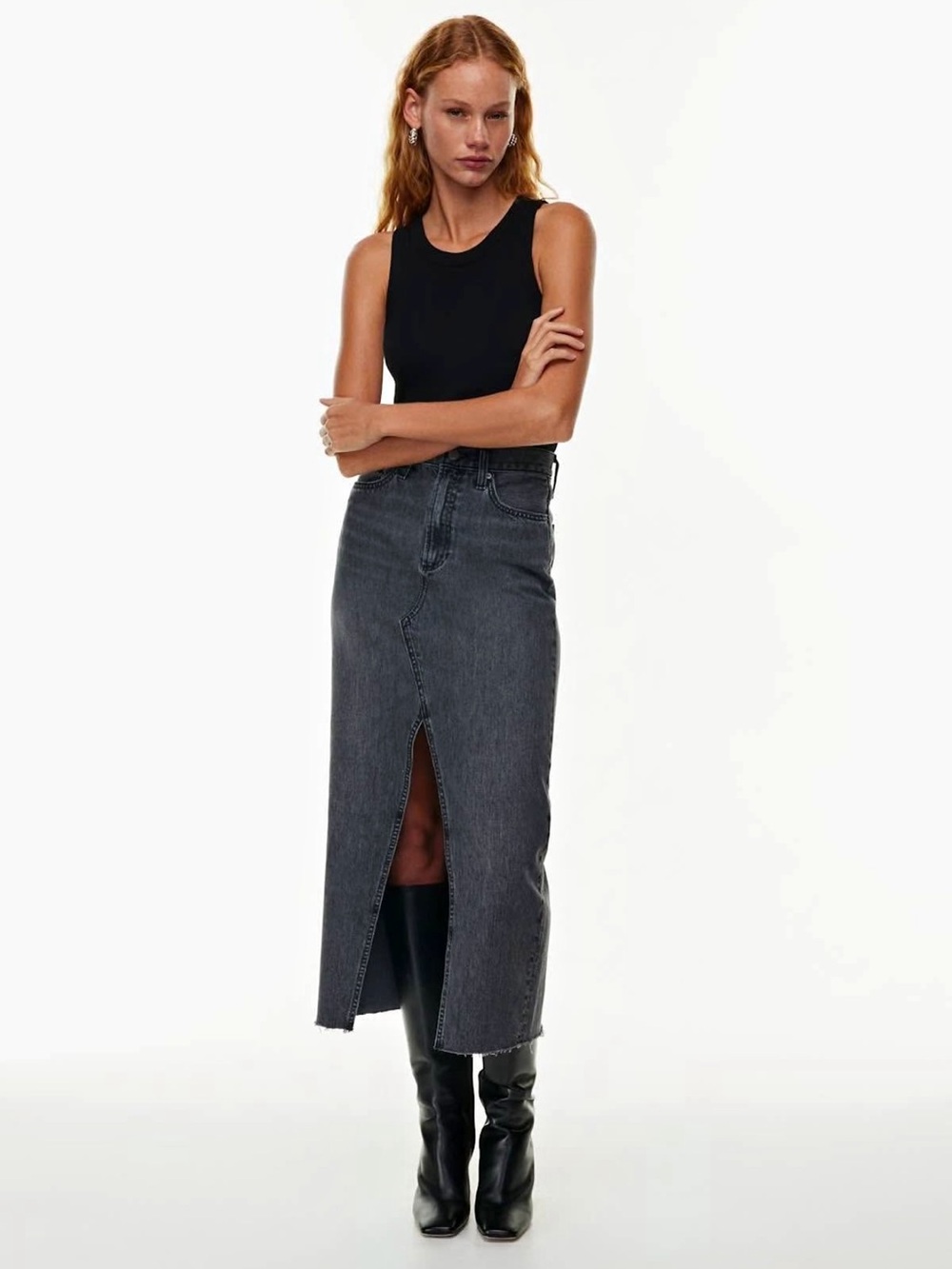 Denim Forum The ‘90s Vintage Maxi Jean Skirt - Aritzia